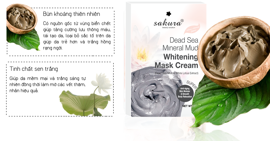 kem-tam-trang-bun-khoang-thien-nhien-va-tinh-chat-sen-trang-sakura-dead-sea-mineral-mud-whitening-mask-cream